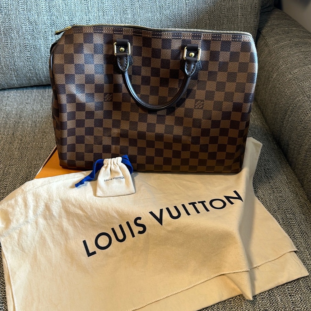 💯 Authentic like New Louis Vuitton Ebene Speedy 35